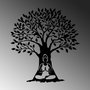 Wallity Yoga 4 Escultura de Pared de Metal Negra